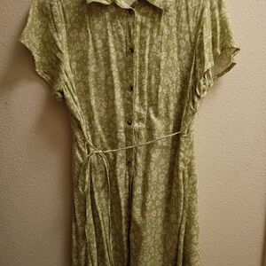 Floral Green Midi Dress